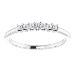 14K White 1/6 CTW Natural Diamond Anniversary Band