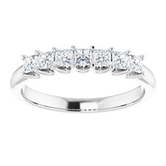 14K White 1/2 CTW Natural Diamond Anniversary Band