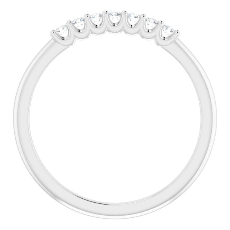 14K White 1/10 CTW Natural Diamond Anniversary Band