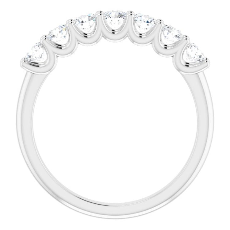 14K White 5/8 CTW Natural Diamond Anniversary Band