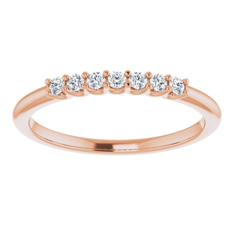 14K Rose 1/6 CTW Natural Diamond Anniversary Band