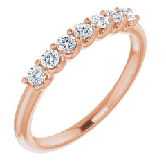 14K Rose 1/3 CTW Natural Diamond Anniversary Band