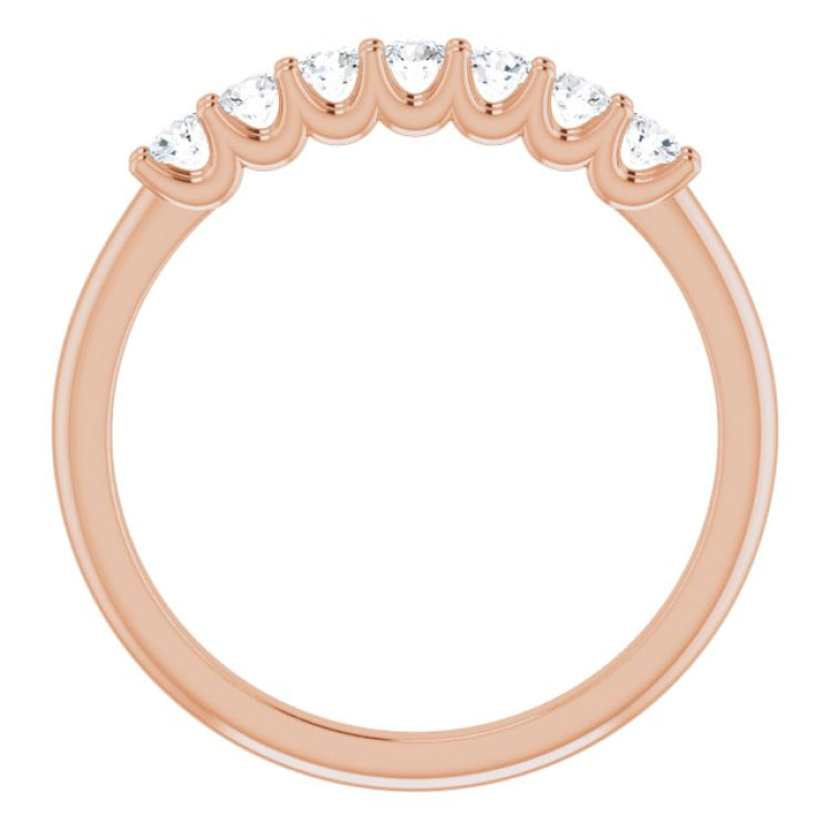 14K Rose 1/3 CTW Natural Diamond Anniversary Band