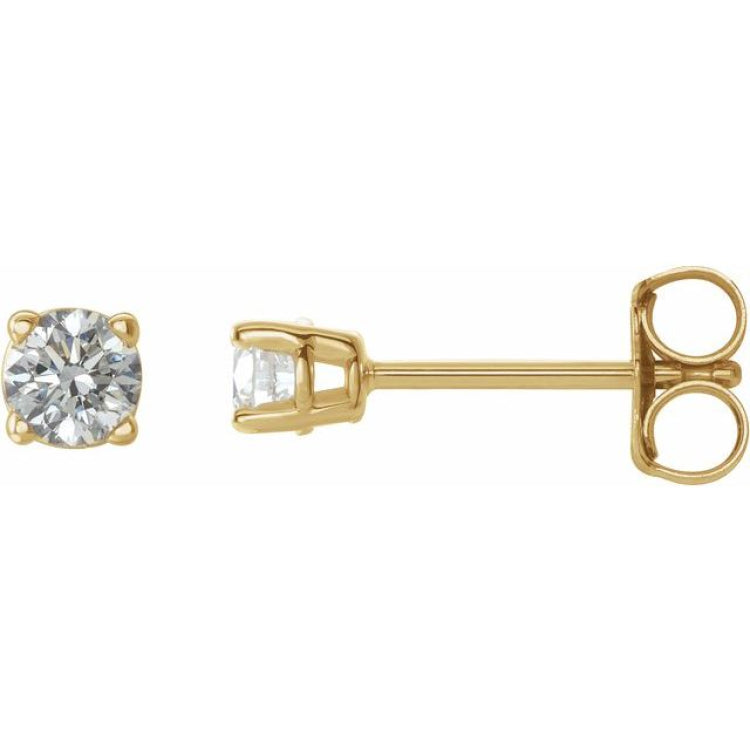 14K Yellow 1/5 CTW Natural Diamond Earrings