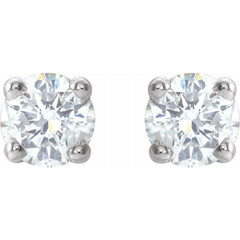14K White 1/5 CTW Natural Diamond Earrings