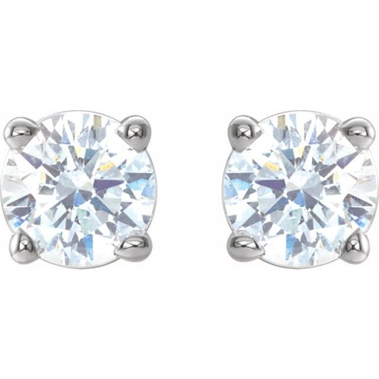 14K White Gold 1/3 CTW Natural White Diamond Earrings