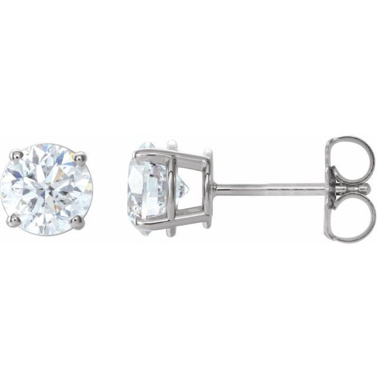 14K White 1 1/2 CTW Natural Diamond Earrings