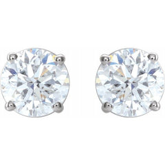 14K White 1 1/2 CTW Natural Diamond Earrings