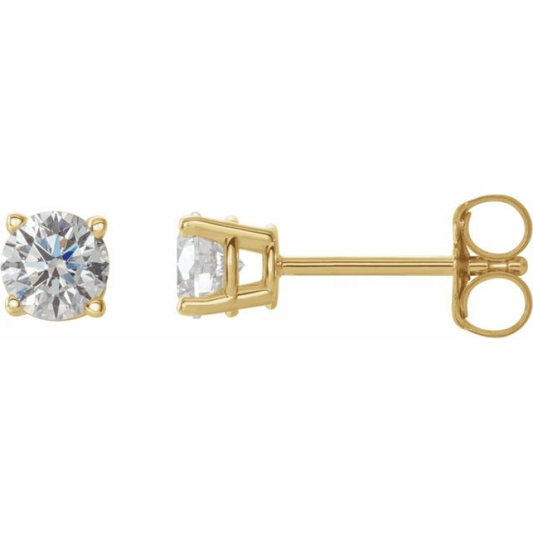 14K Yellow 1/2 CTW Natural Diamond Earrings