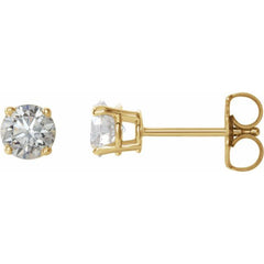 14K Yellow 3/4 CTW Natural Diamond Earrings