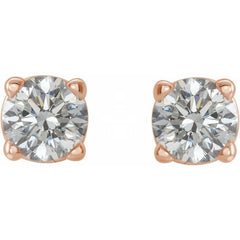 14K Rose 1/5 CTW Natural Diamond Earrings