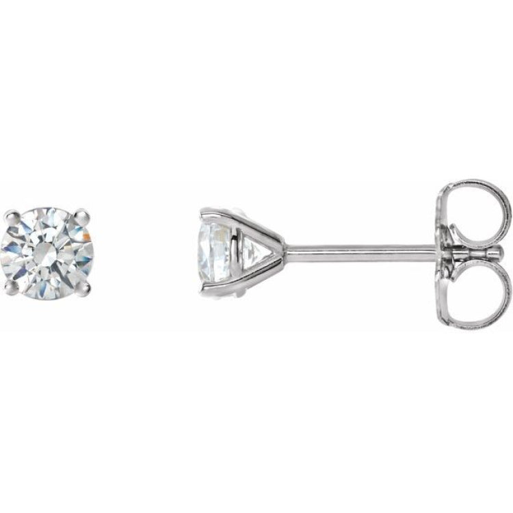 14K White Gold 3/4 CTW Natural Diamond Cocktail-Style Earrings
