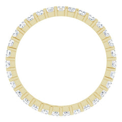 14K Yellow 3/4 CTW Natural Diamond Eternity Band Size 5