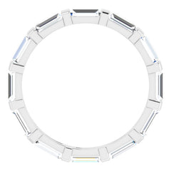 Platinum 1 CTW Natural Diamond Eternity Band Size 5