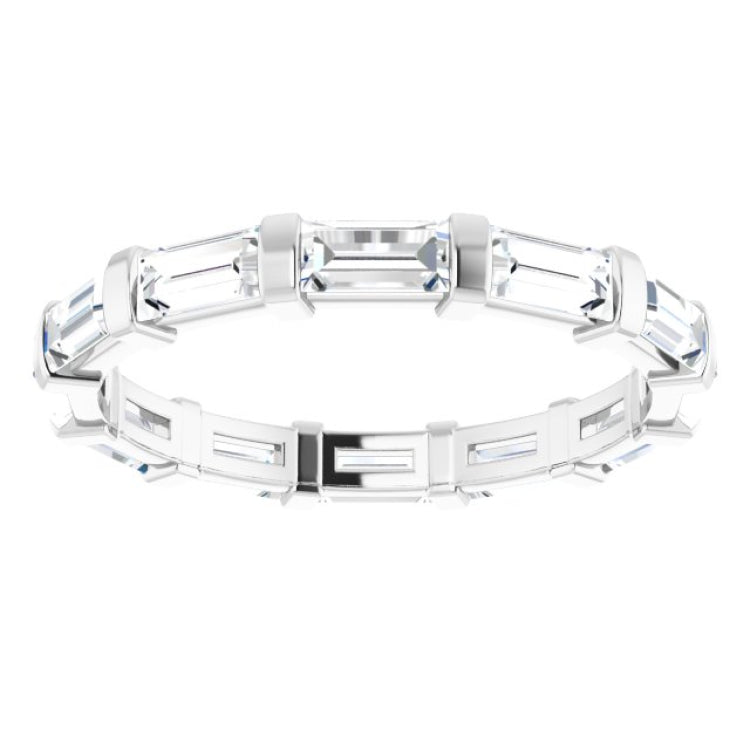 Platinum 1 CTW Natural Diamond Eternity Band Size 5