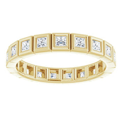 14K Yellow 5/8 CTW Natural Diamond Eternity Band Size 5