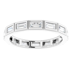 Platinum 1/2 CTW Natural Diamond Eternity Band Size 5