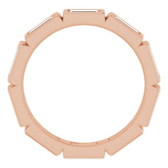 14K Rose 9/10 CTW Natural Diamond Eternity Band Size 5