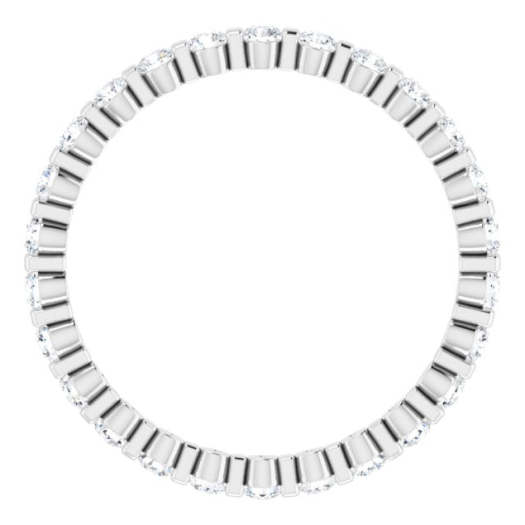 Platinum 1/2 CTW Natural Diamond Eternity Band Size 5