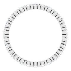 Platinum 1/2 CTW Natural Diamond Eternity Band Size 5