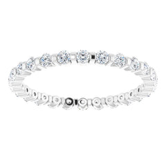 Platinum 1/2 CTW Natural Diamond Eternity Band Size 5