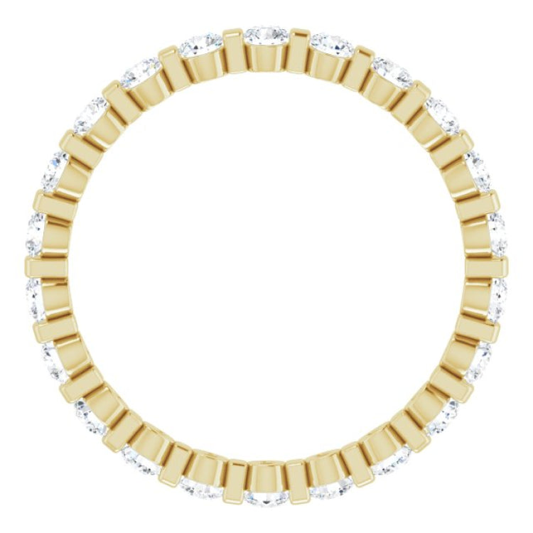 14K Yellow 5/8 CTW Natural Diamond Eternity Band Size 5