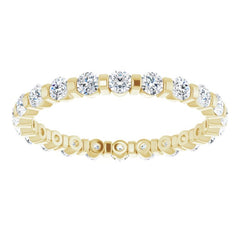 14K Yellow 5/8 CTW Natural Diamond Eternity Band Size 5