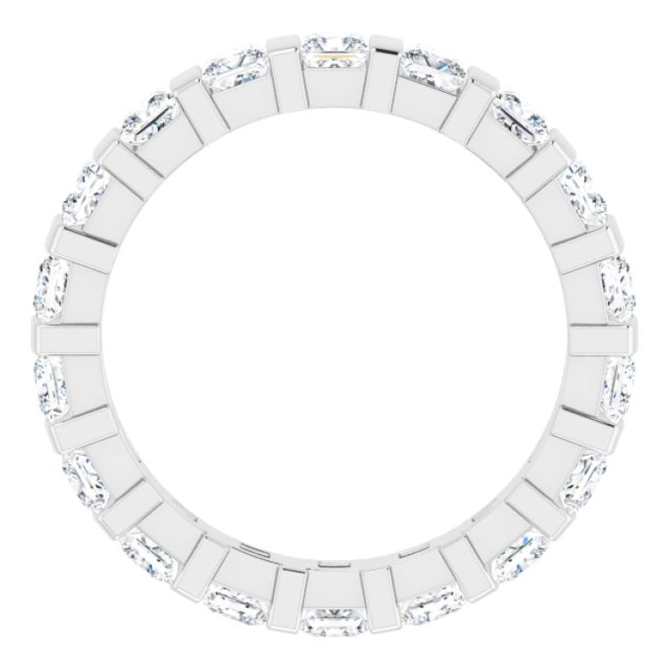 Platinum 1 5/8 CTW Natural Diamond Eternity Band Size 5
