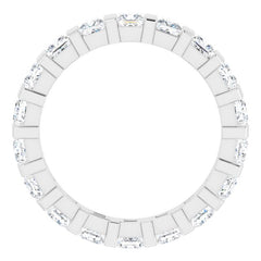 Platinum 1 5/8 CTW Natural Diamond Eternity Band Size 5