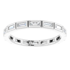 14K White 1/3 CTW Natural Diamond Eternity Band Size 5