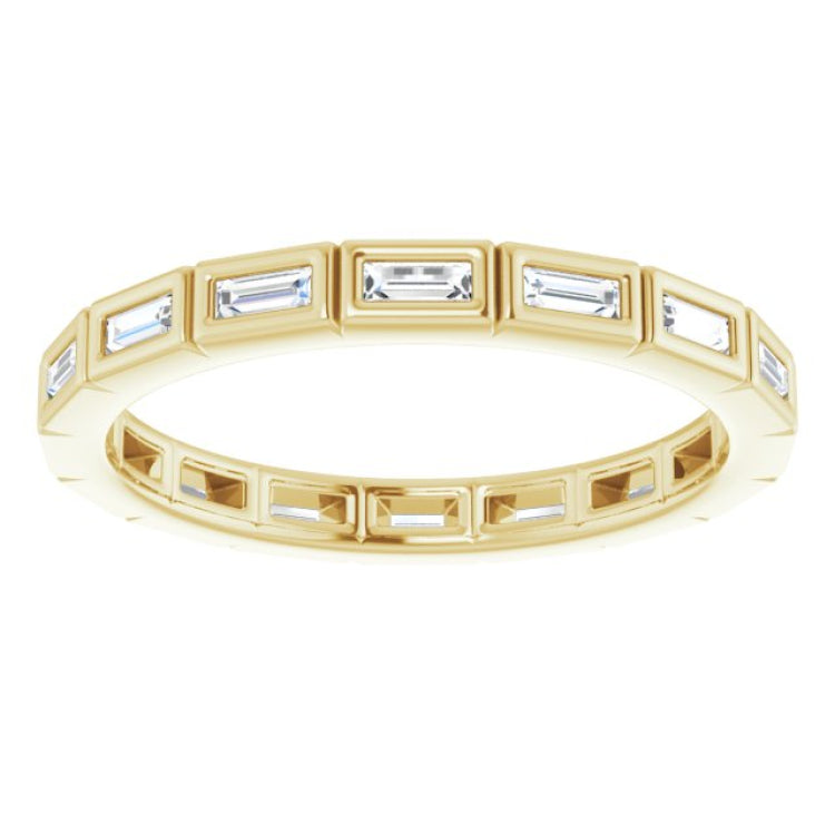 14K Yellow 1/3 CTW Natural Diamond Eternity Band Size 5