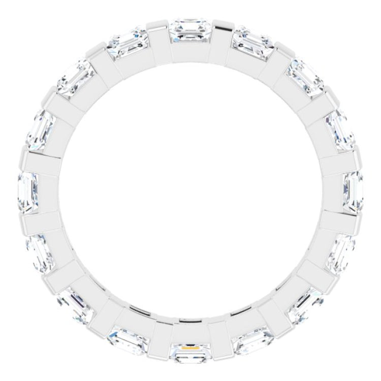 14K White 3/8 CTW Natural Diamond Eternity Band Size 5