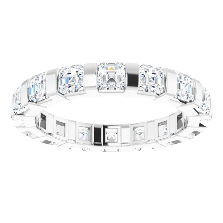 14K White 3/8 CTW Natural Diamond Eternity Band Size 5