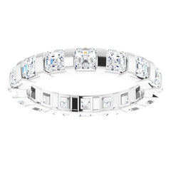 14K White 3/8 CTW Natural Diamond Eternity Band Size 5