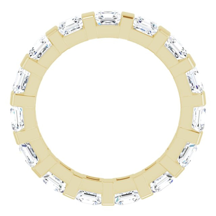 14K Yellow 3/8 CTW Natural Diamond Eternity Band Size 5