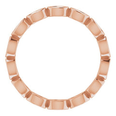 14K Rose 3/8 CTW Natural Diamond Eternity Band Size 5