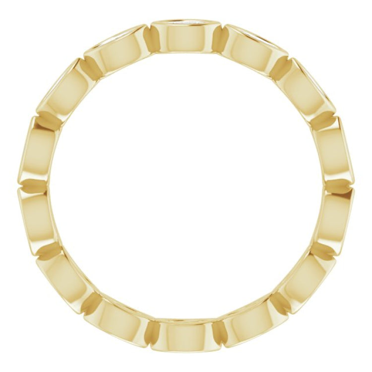 14K Yellow 3/8 CTW Natural Diamond Eternity Band Size 5