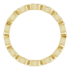 14K Yellow 3/8 CTW Natural Diamond Eternity Band Size 5