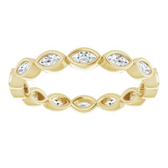 14K Yellow 3/8 CTW Natural Diamond Eternity Band Size 5