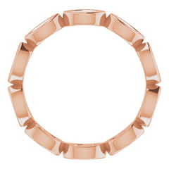 14K Rose 5/8 CTW Natural Diamond Eternity Band Size 5