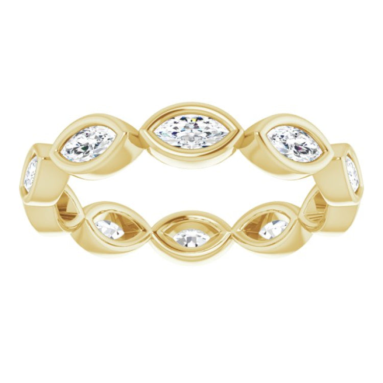 14K Yellow 5/8 CTW Natural Diamond Eternity Band Size 5