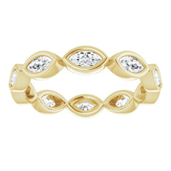 14K Yellow 5/8 CTW Natural Diamond Eternity Band Size 5