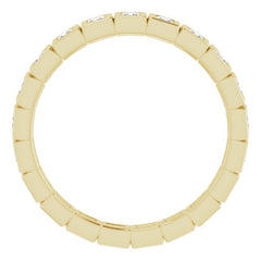 14K Yellow 1/2 CTW Natural Diamond Eternity Band Size 5