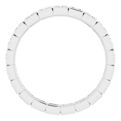 Platinum 1/2 CTW Natural Diamond Eternity Band Size 5