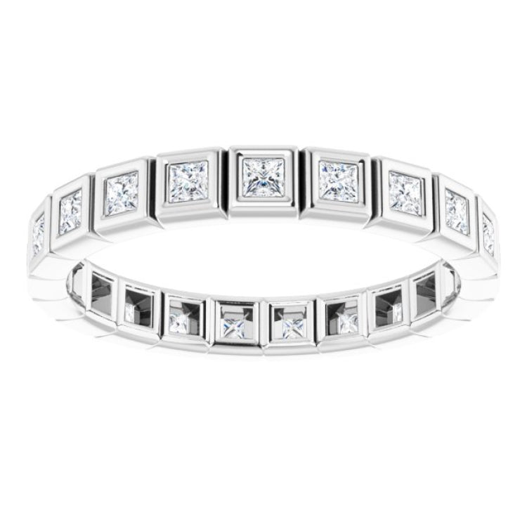 Platinum 1/2 CTW Natural Diamond Eternity Band Size 5