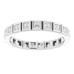 Platinum 1/2 CTW Natural Diamond Eternity Band Size 5