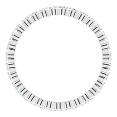 14K White 1/2 CTW Natural Diamond Eternity Band Size 5