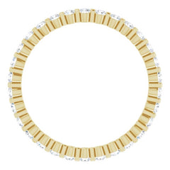 14K Yellow 1/2 CTW Natural Diamond Eternity Band Size 5