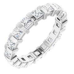14K White 1 5/8 CTW Natural Diamond Eternity Band Size 5