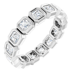 Platinum 1 3/8 CTW Natural Diamond Eternity Band Size 5